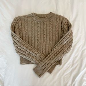 Brown cropped sweater